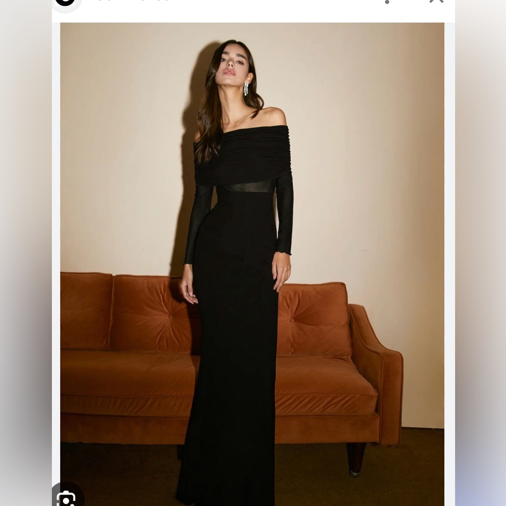 Commense black maxi dress size small